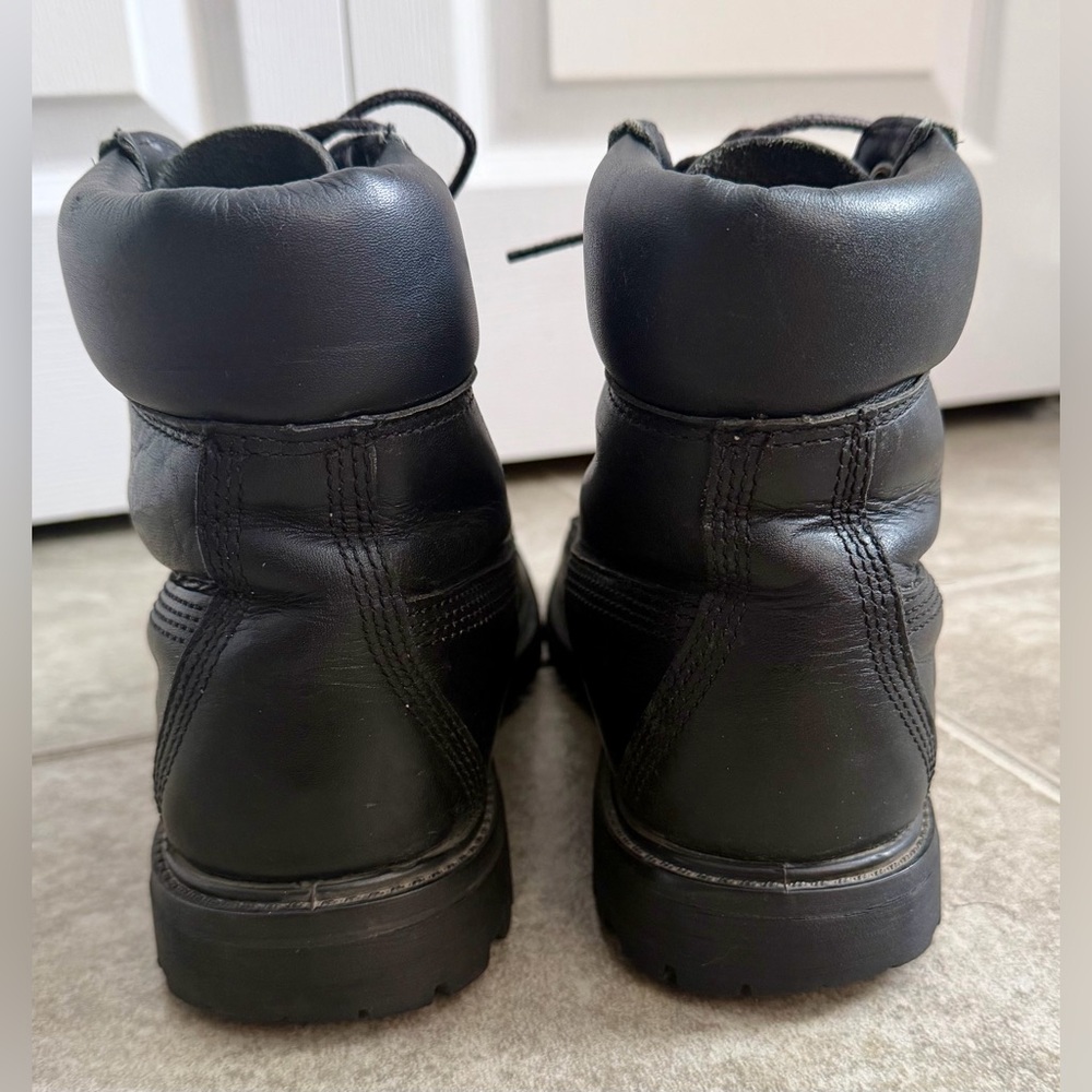 Women’s Timberland Premium 6-inch Black Leather Boots - Picture 4 of 7